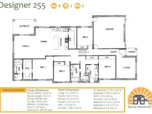 Designer 255 single storey floor plan